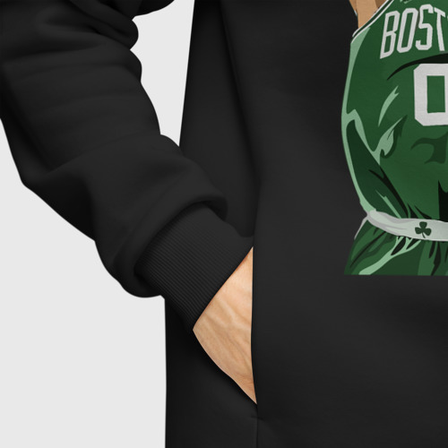 Мужское худи Oversize хлопок Celtics future, цвет черный - фото 8