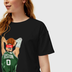 Женская футболка хлопок Oversize Celtics future - фото 2