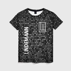 Lindemann glitch на темном фоне вертикально – Женская футболка 3D с принтом купить со скидкой в -26%