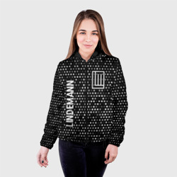 Женская куртка 3D Lindemann glitch на темном фоне вертикально - фото 2