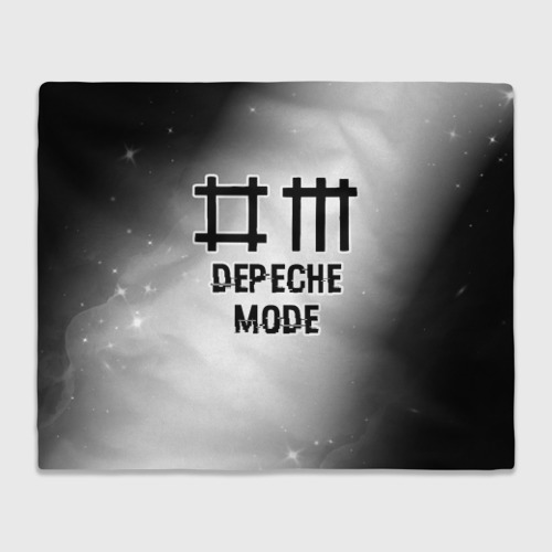 Плед 3D Depeche Mode glitch на светлом фоне, цвет 3D (велсофт)