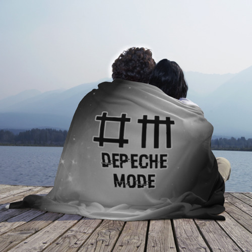 Плед 3D Depeche Mode glitch на светлом фоне, цвет 3D (велсофт) - фото 3