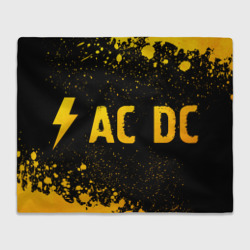 Плед 3D AC DC - gold gradient по-горизонтали