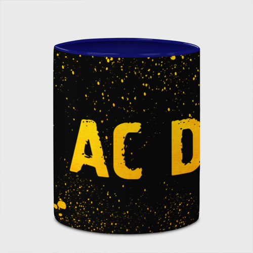 Кружка с полной запечаткой AC DC - gold gradient по-горизонтали, цвет белый + синий - фото 4