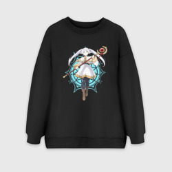 Женский свитшот oversize без начеса хлопок Фрирен провожающая в последний путь