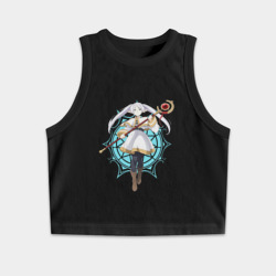 Женская укороченная майка-топ хлопок Фрирен провожающая в последний путь