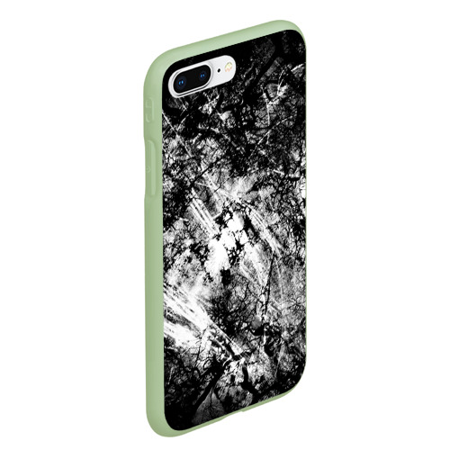 Чехол для iPhone 7Plus/8 Plus матовый Зимний лес узоры , цвет салатовый - фото 3