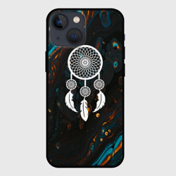 Чехол для iPhone 13 mini Ловец снов и чёрный мыльный пузырь