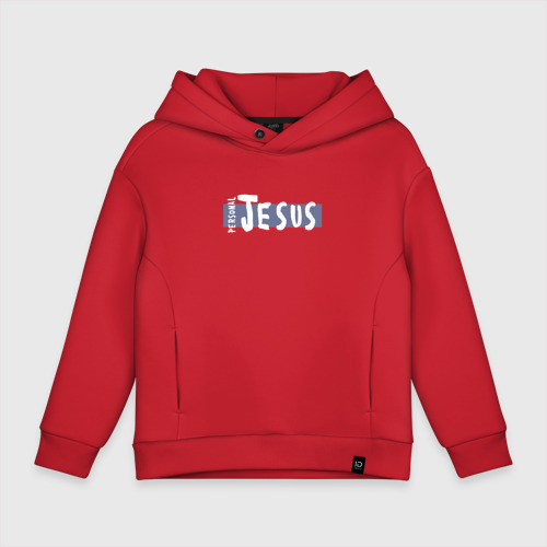 Детское худи Oversize хлопок Depeche Mode - personal jesus logo, цвет красный