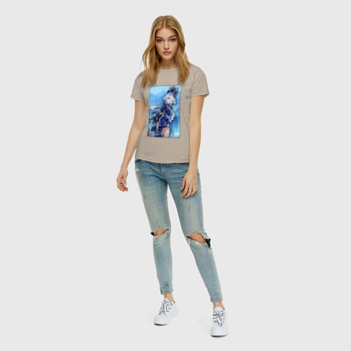 Женская футболка хлопок Фурина, цвет миндальный - фото 5
