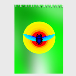 Скетчбук Скарабей в желтом круге