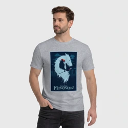 Мужская футболка хлопок Мононоке волчица - фото 2