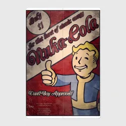 Магнитный плакат 2Х3 Vault boy - nuclear cola 