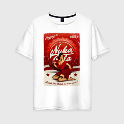 Фоллаут - nuka cola pin-up girl – Женская футболка хлопок Oversize с принтом купить со скидкой в -16%