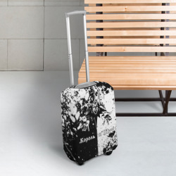 Чехол для чемодана 3D Король и шут - черно-белая абстракция - фото 2