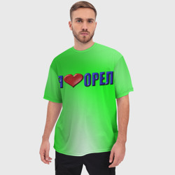 Мужская футболка oversize 3D Орел любимый город - фото 2