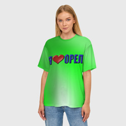Женская футболка oversize 3D Орел любимый город - фото 2