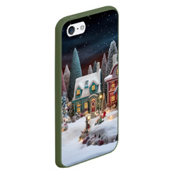 Чехол для iPhone 5/5S матовый Снежное   сияние ночи - фото 2