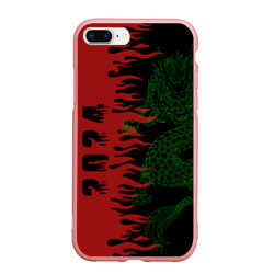 Чехол для iPhone 7Plus/8 Plus матовый Зеленый дракон - 2024