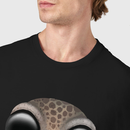 Мужская футболка хлопок Черепаха баскетболист, цвет черный - фото 6