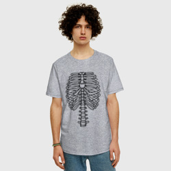 Мужская футболка хлопок Oversize Скелет рентген - фото 2