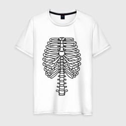 Мужская футболка хлопок Скелет рентген