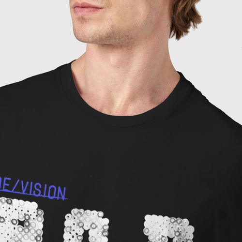 Мужская футболка хлопок Devision - Popgefahr album, цвет черный - фото 6