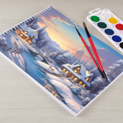Альбом для рисования Снежный двор новогодний - фото 2