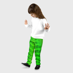 Детские брюки 3D Чешуя зеленого дракона для образа - фото 2