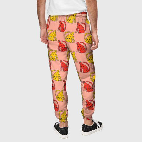 Мужские брюки 3D Забавные леопарды, цвет 3D печать - фото 5