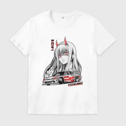 Мужская футболка хлопок Nissan Silvia S15 Drift Zero Two