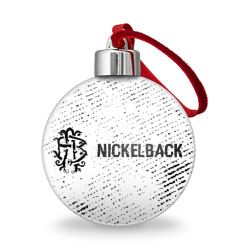 Ёлочный шар Nickelback glitch на светлом фоне по-горизонтали