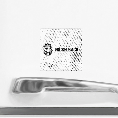 Магнит виниловый Квадрат Nickelback glitch на светлом фоне по-горизонтали - фото 2