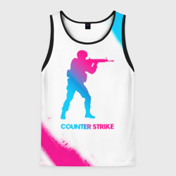 Мужская майка 3D Counter Strike neon gradient style