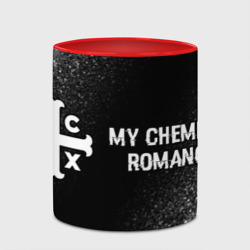 Кружка с полной запечаткой My Chemical Romance glitch на темном фоне по-горизонтали - фото 2