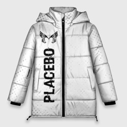 Женская зимняя куртка Oversize Placebo glitch на светлом фоне по-вертикали