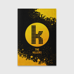 Обложка для паспорта матовая кожа The Killers - gold gradient