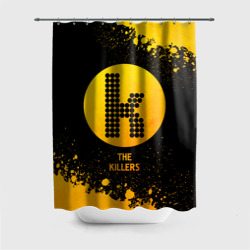 Штора 3D для ванной The Killers - gold gradient