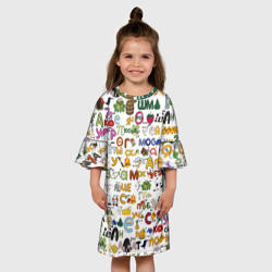 Детское платье 3D Много ребусов - фото 2