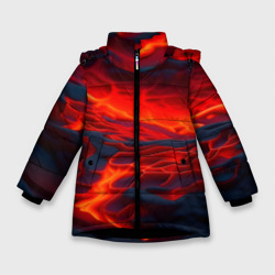 Зимняя куртка для девочек 3D Текущая магма