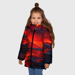 Зимняя куртка для девочек 3D Текущая магма - фото 2