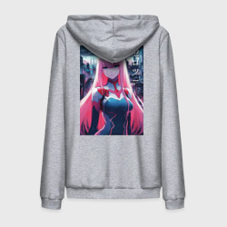 Мужская толстовка на молнии хлопок Darling in the Franxx - zero two - ai art