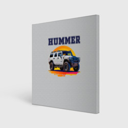 Холст квадратный Нейросеть - Hummer рисунок