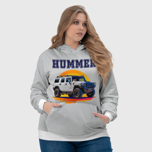 Женская толстовка 3D Нейросеть - Hummer рисунок, цвет 3D печать - фото 6