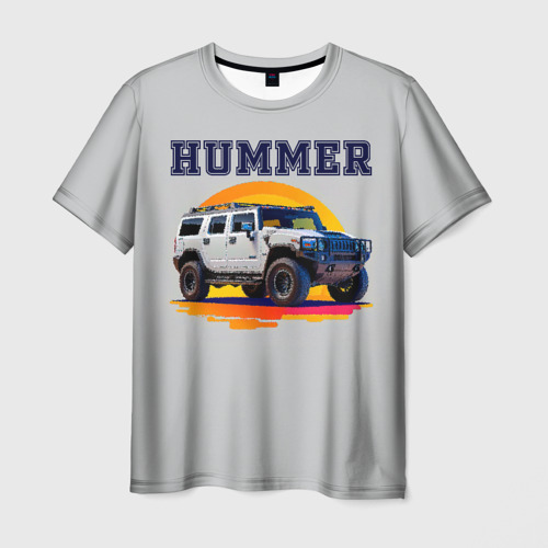 Мужская футболка 3D Нейросеть - Hummer рисунок, цвет 3D печать