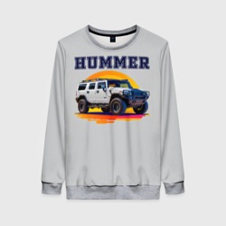 Женский свитшот 3D Нейросеть - Hummer рисунок