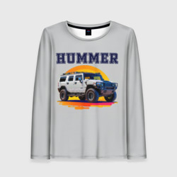 Женский лонгслив 3D Нейросеть - Hummer рисунок