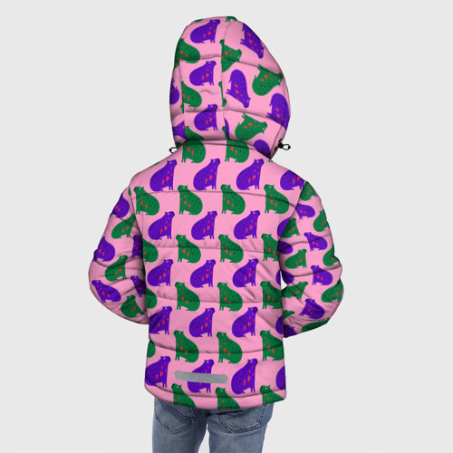 Зимняя куртка для мальчиков 3D с принтом Животные капибары, вид сзади #2
