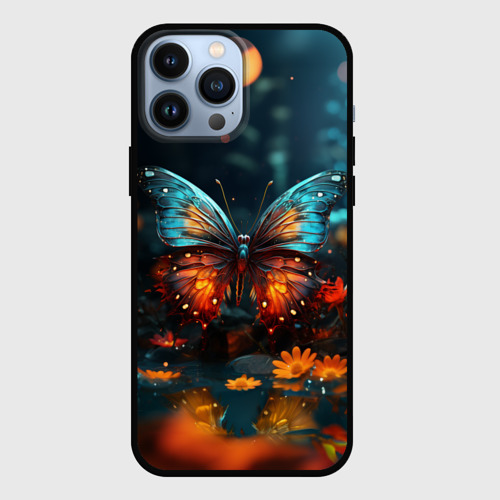 Чехол для iPhone 13 Pro Max с принтом Сказочная бабочка, вид спереди #2