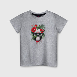 Детская футболка хлопок Манки скал и цветы